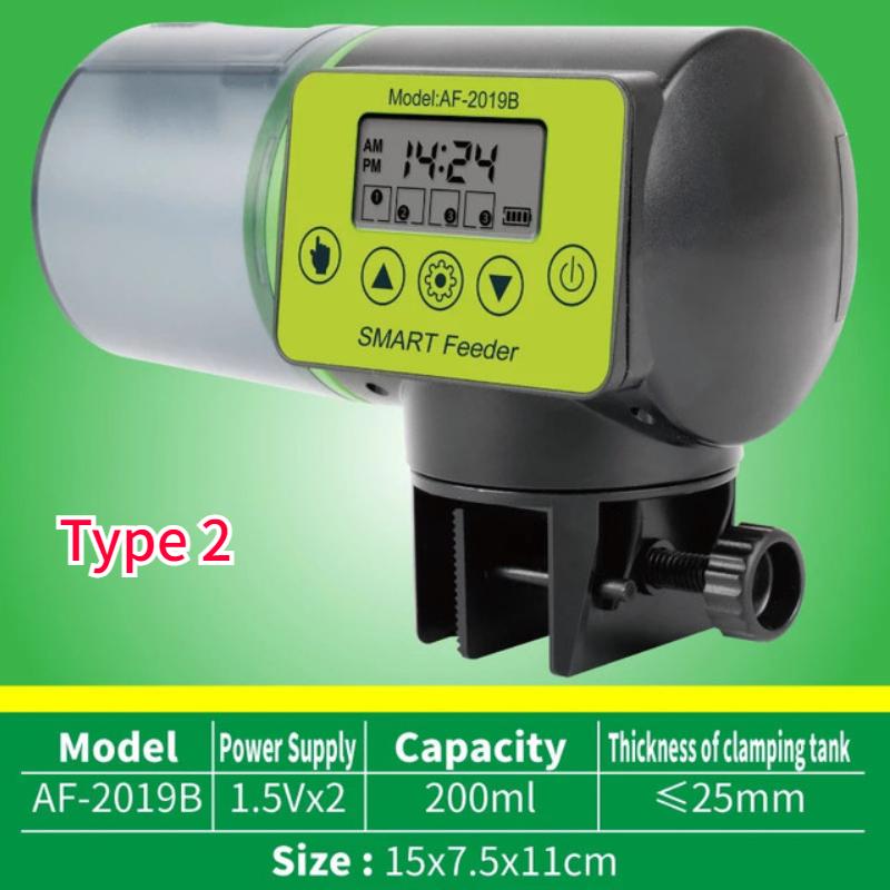 Mangeoire Automatique Intelligente pour Poissons d'Aquarium avec Minuterie, Accessoire Pratique pour Réservoir pour une Distribution Régulière de la Nourriture