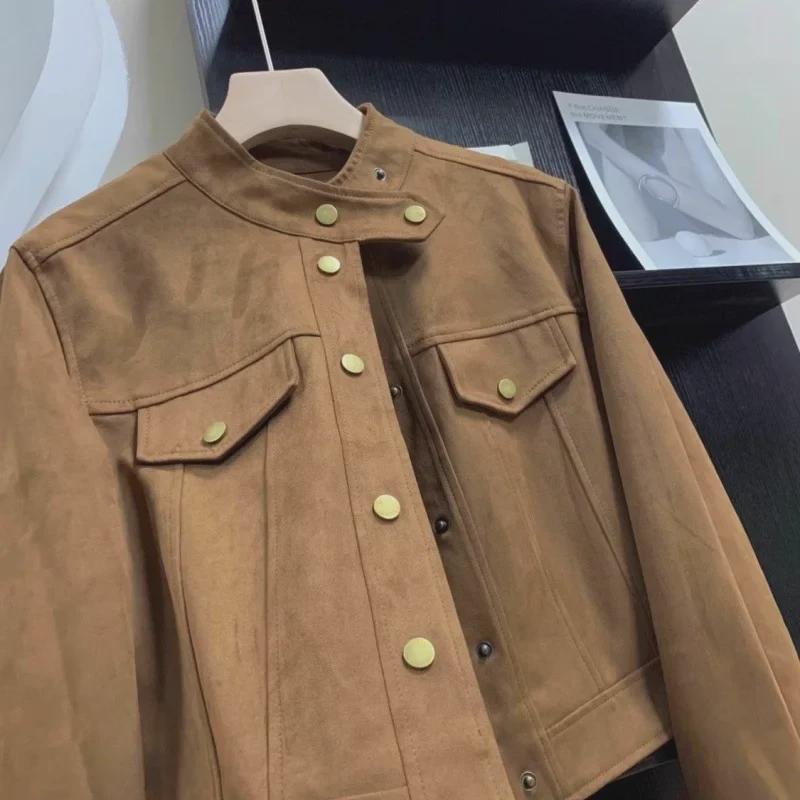 Women's Deerskin Short Coat - Stylish Spring/Autumn 2025 Jacket