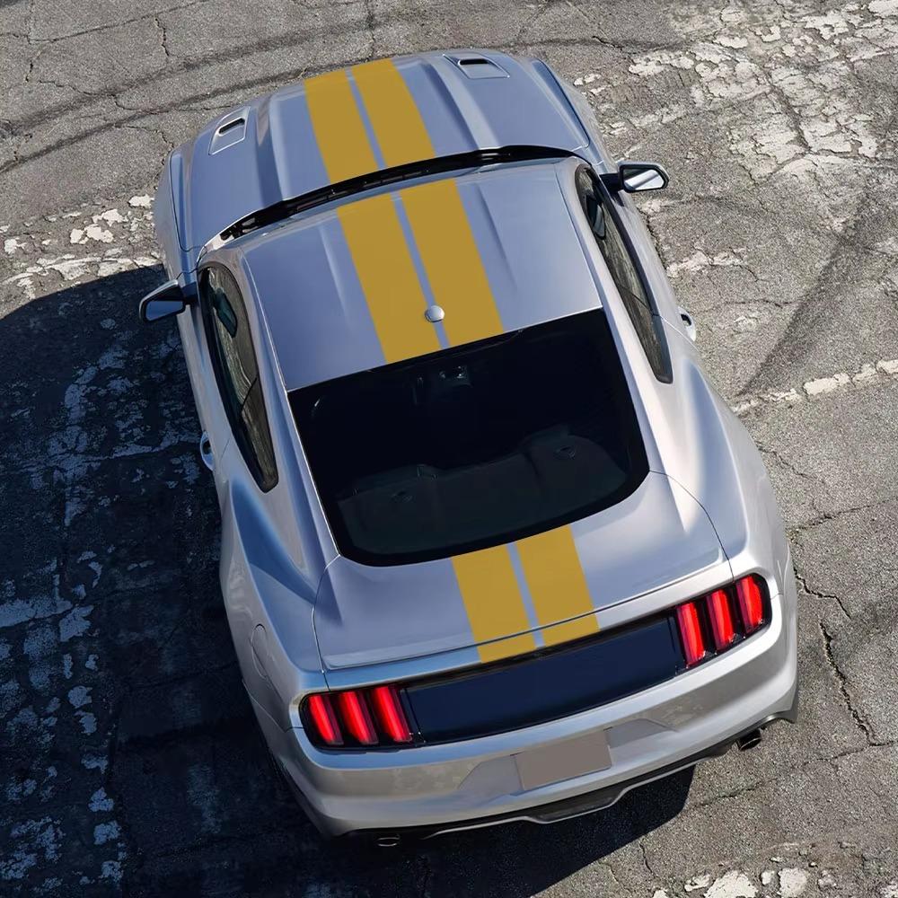 Car Stickers Auto Hood Bonent Roof Tail Decor Decal Graphics Stripes Kit Vinyl Tuning Cover For Ford Mustang GT500 GT350 GT