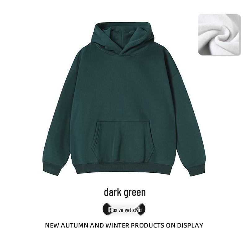 2025 Versatile Solid Color Loose Hooded Sweatshirt for Women - Korean Style Fleece Long Sleeve Jacket (Spring/Autumn)