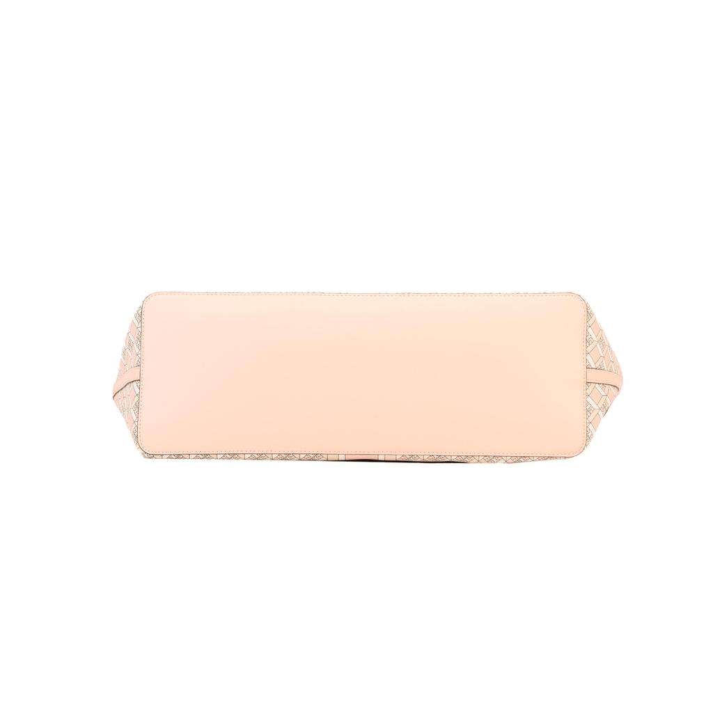 Tory Burch TB Perry Borsa a Tote Grande Capacità in Tela Rivestita Trapuntata con Logo per Pendolari Donna Rosa Multicolore 82398-655