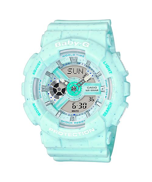 

Casio Men s Resin 100M Water Resistant Analog Shock Resistant Quartz Watch BA-110PI-2A синий