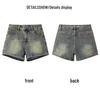 Women's Trendy Denim Hot Pants - Tight Hip-Wrapping, Casual Straight-Leg Shorts for Spring & Summer.