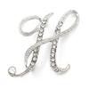 Trendy 26-Letter Rhinestone Brooch Pin - Fashion Accessory for Clothing & Bags