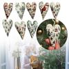 Festival Heart Christmas Embroidery Kit Gifts mas Tree Hanging Decoration Heart Cross Stitch Kit Material Package
