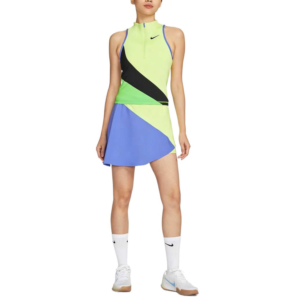 Nike Dri-FIT Advantage Women's High-Waisted Tennis Skirt Light Lemon Twist Royal Pulse For Women II3234-736