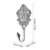2Pcs Zinc Alloy Curtain Holdback Vintage Bronze Rose Carve Design Wall Hooks for Curtains Drapery Tieback Decor 95x5cm