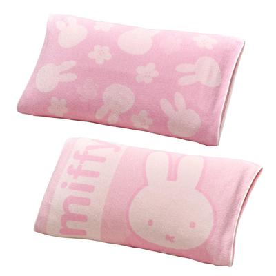 Nishikawa Miffy Stretch Towel Stretchable Flexible Fit for Various Pillow Soft and Fluffy Terry Reversible MF Silhouette Pillowcase, 34x64cm,