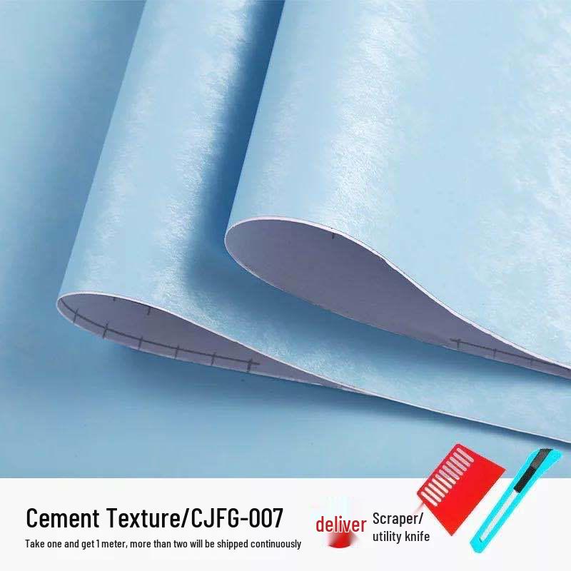 Thickened Waterproof Plain Color Self-Adhesive Wallpaper for Living Room, Bedroom, Wardrobe, Cabinet, and Furniture Renovation.