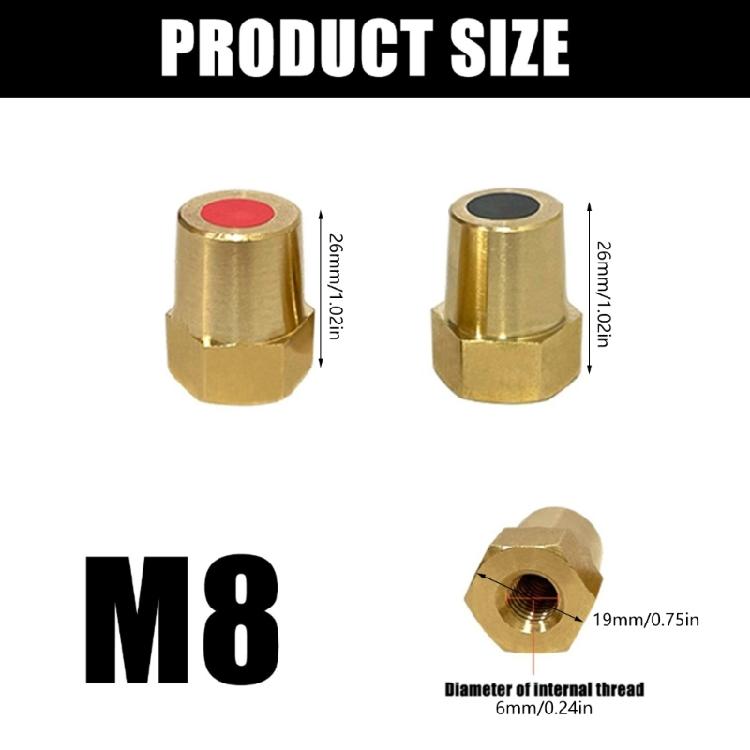 2Pcs Brass Side Post Terminal M10 M6 M8 Threads Stud Battery Post Connector
