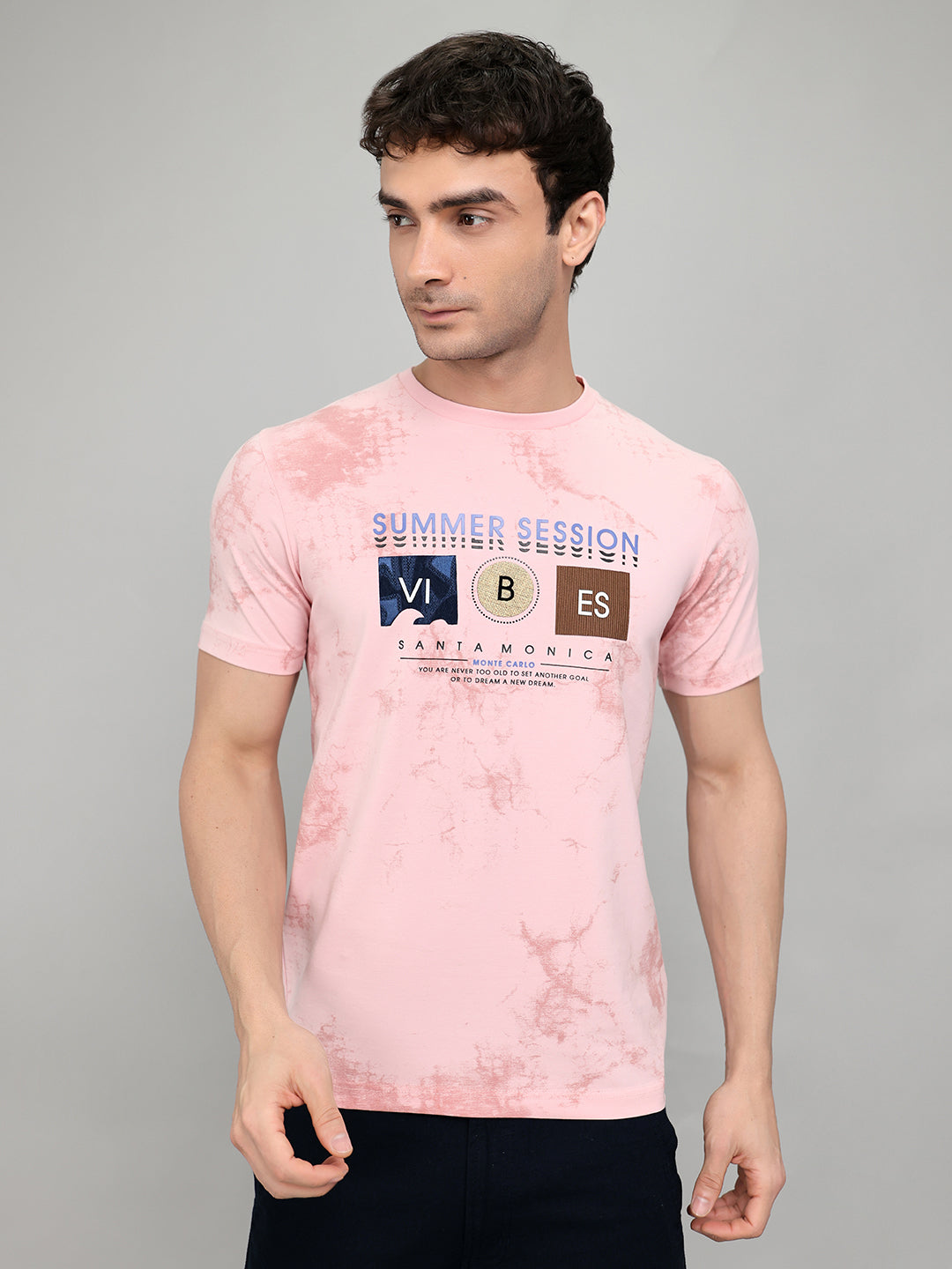 Monte Carlo Men Regular Fit Pink Tshirt M розовый