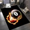 Billiards Polyester Rug, Non Slip Hand Wash, Stylish Living Room Decor, Durable Patio Garden Mat, Perfect Floor Accent