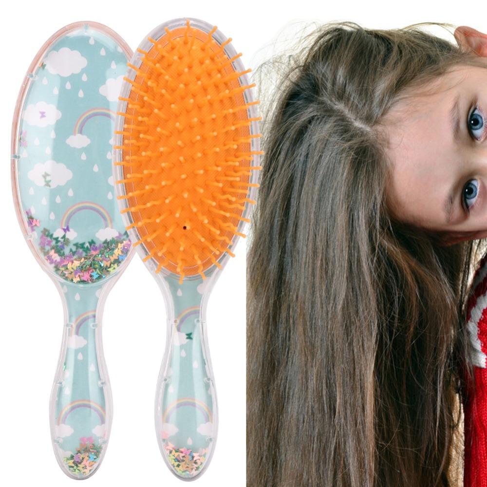 Star Decoration Hair Massage Brush Ergonomic Design Anti Static Hair Comb Daily Hair Care