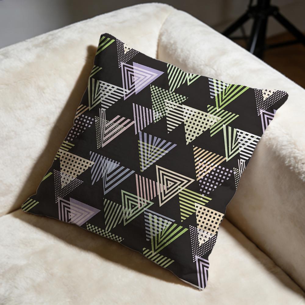 Triangle Cushion Cover Soft Decorative Pillow Case Suitable for Bedroom Sofa Car Travel Use