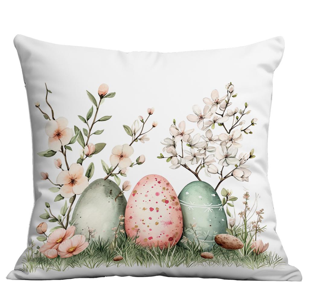 Neues Ostern Retro Floral Hase Ei Push Kissenbezug Zuhause Sofa Kissenbezug