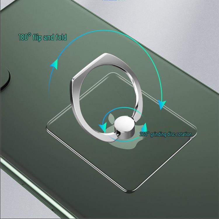 Crystal Clear Phone Stand Ring: Transparent PC Acrylic & Metal Ring Holder