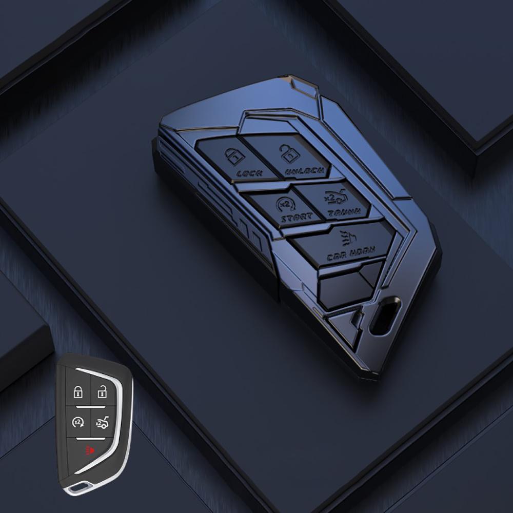 Zinc Alloy Car Key Case Shell For Cadillac Ats-L Xts Xt4 Xt5 Xt6 Cts Ct4 Ct5 Ct6 Ats 28T Srx Escalade Keychain Auto Accessories