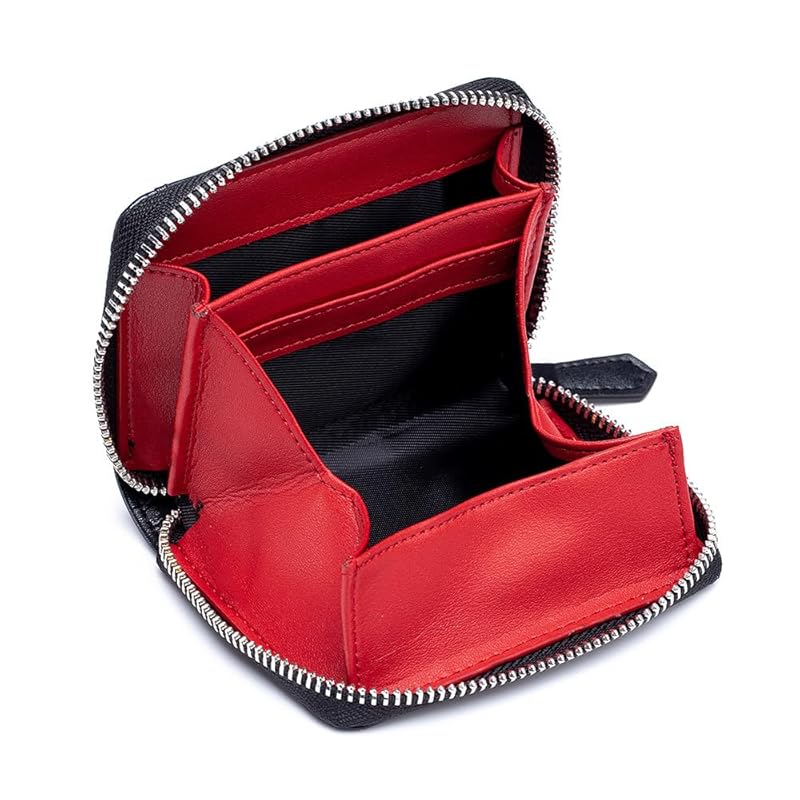 

Yocipa Genuine leather RFID prevention small compact wallet men s card case multifunctional mini coin put ladies leather coin case Popularity (black