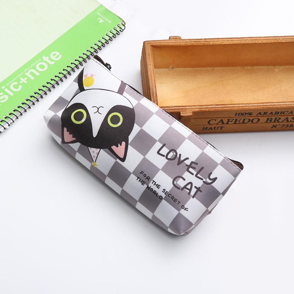 Kawaii Cat School Pencil Bags Cute Silicone Waterproof Pencil Case For Girls Kids Gift Korean Stationery Office School Supplies
