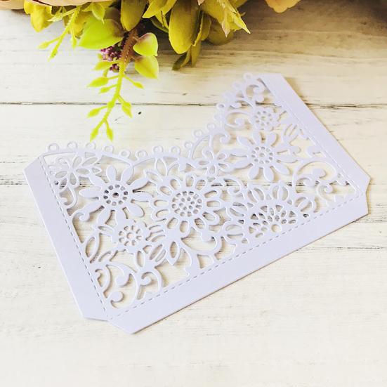 Lace Card Cutting Die Carbon Steel Flower Greeting DIY Mold Scrapbook Mould