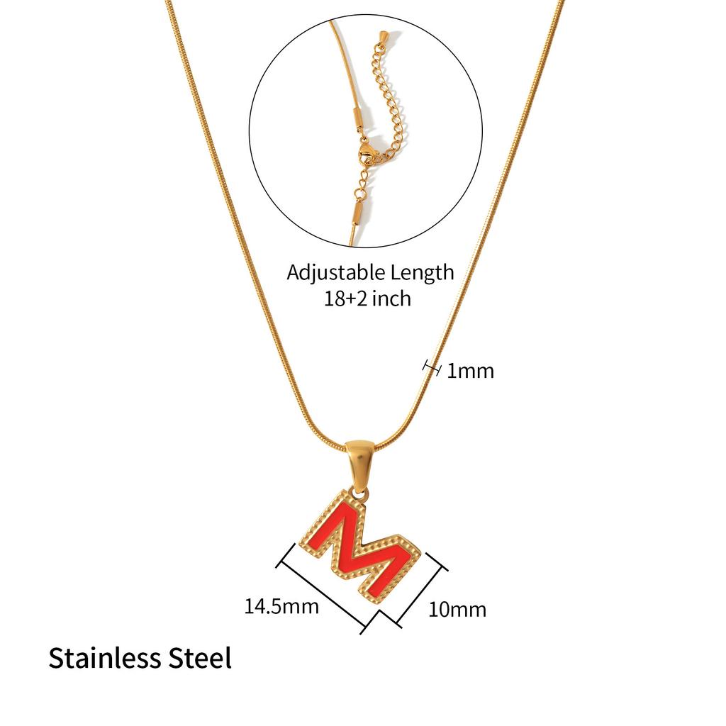 Nowy Okrągły Naszyjnik Wąż Naszyjnik z Angielskimi Literami Wisiorek z Kapiącą Emalią Biżuteria Modny Design