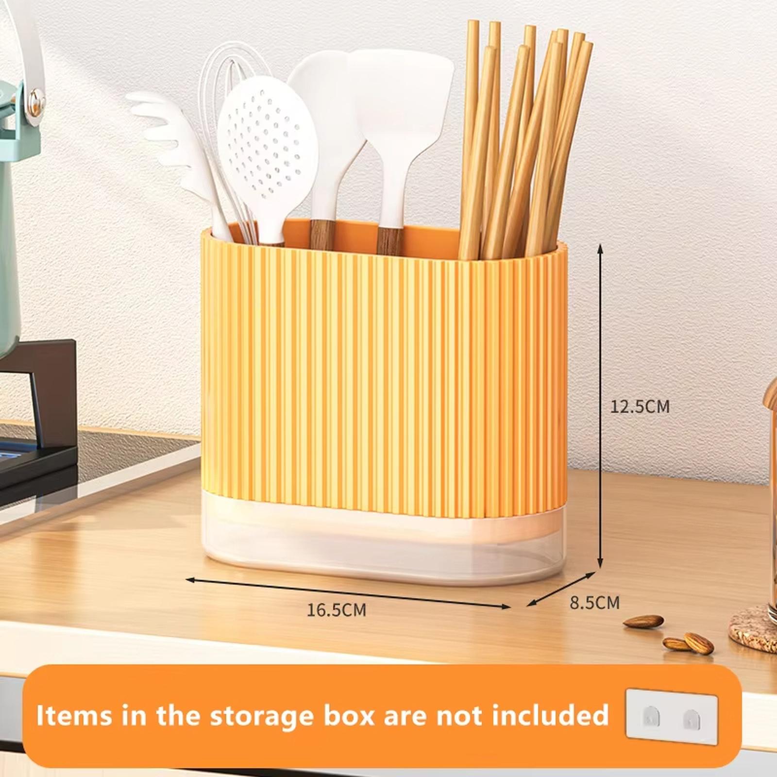 

Wall Mounted Chopstick Holder Utensil Organizer Kitchen Storage Rack for Chopsticks one size жёлтый