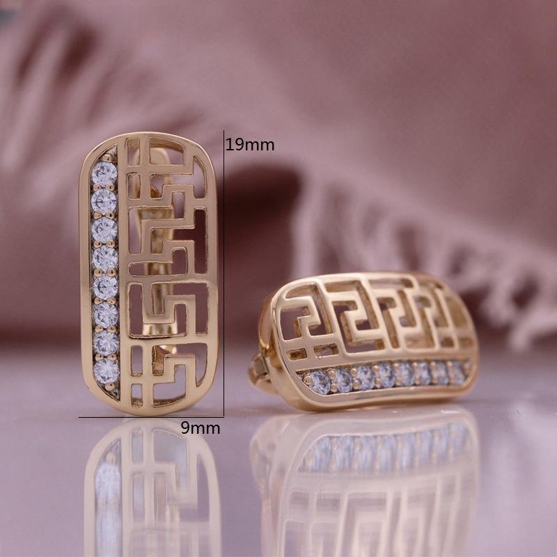 Eleganckie kolczyki w stylu boho Hollow Ball Dangle dla kobiet Vintage Gold Color Clip Kolczyki Geometryczna biżuteria Modne dodatki