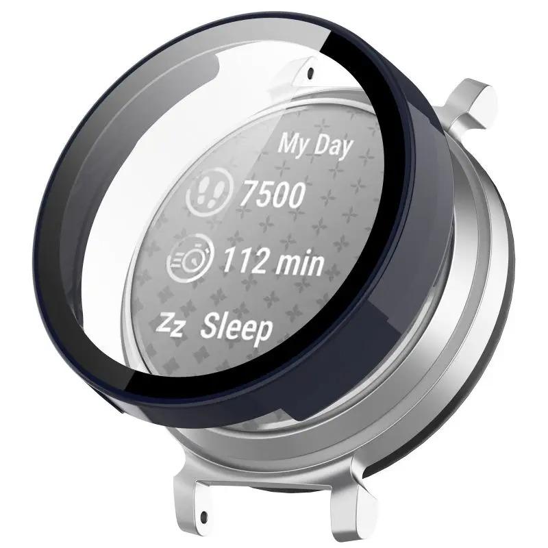 

Чохол із загартованого скла для смарт-годинника Garmin Lily 2, ремінець, захисна плівка, повне покриття, захисний бампер, аксесуари для оболонки Lily2 For Garmin Lily 2 темно-синього кольору