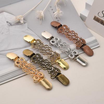 Europäische & Amerikanische Vintage Legierung Anstecknadel Schal Schnalle Pullover Clip Strickjacke Kragen Clip