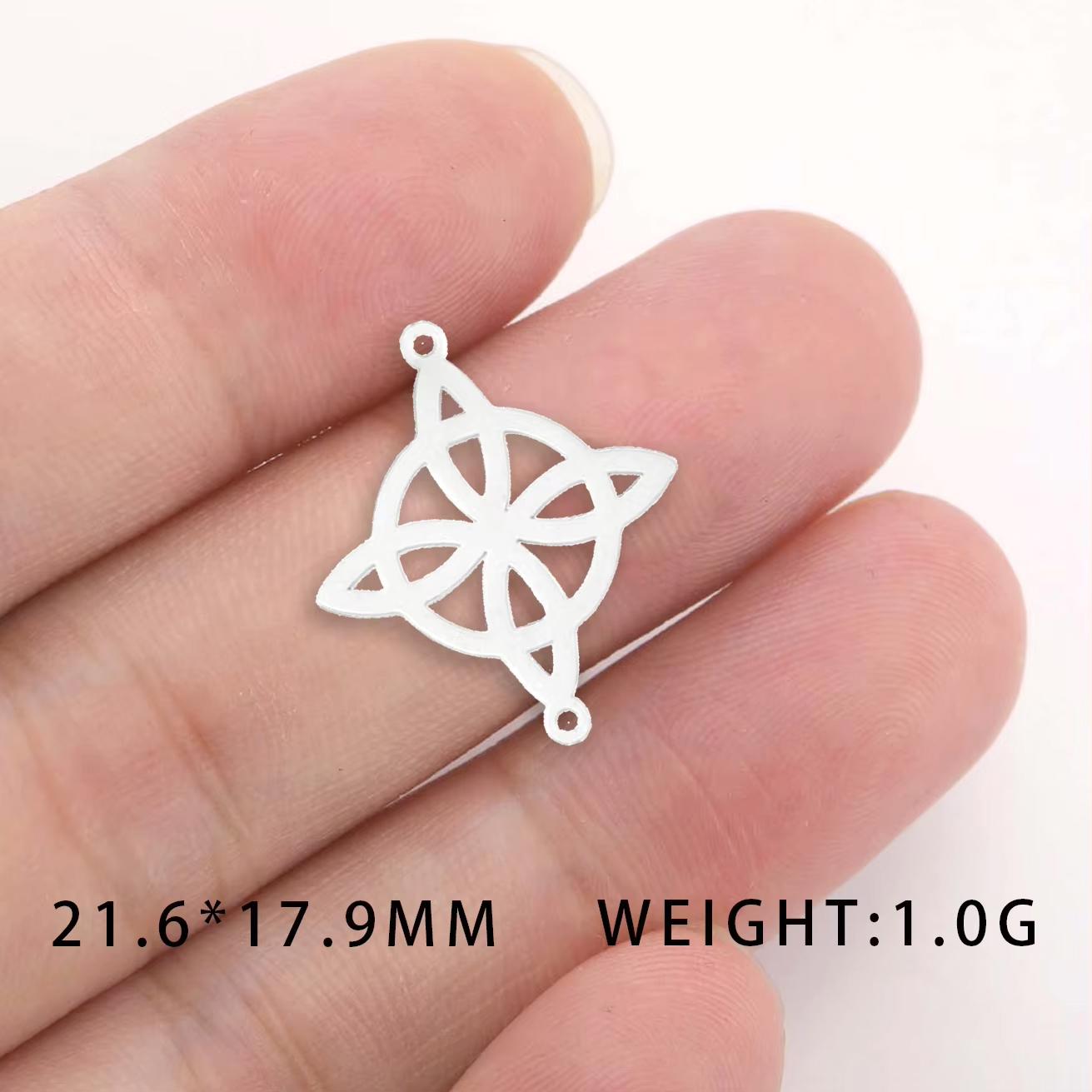 

LIKGREAT 1Pcs Witch Celtics Knot Pendant Stainless Steel Wiccan Hanging Charm for Necklace Bracelet Earring Jewelry Making Silver