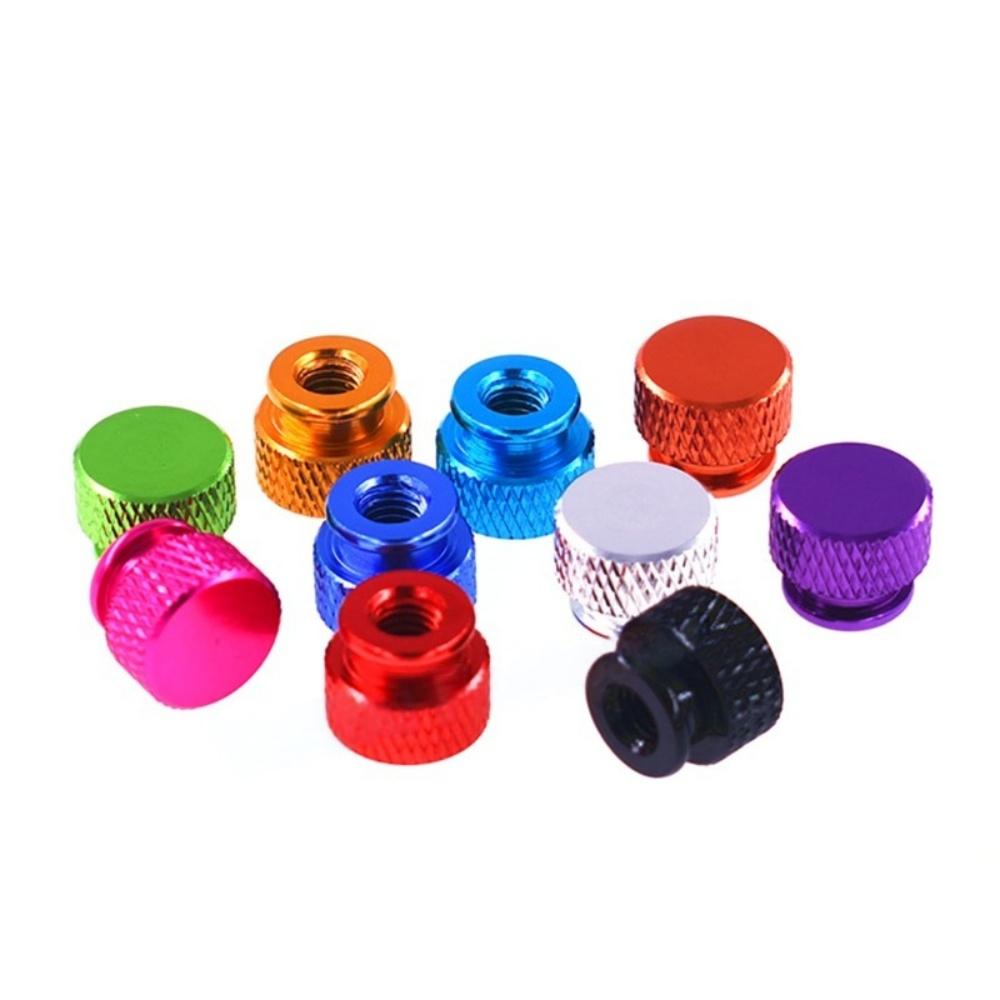 1-10Pcs 10 Colors Anodized Aluminum Knurled Thumb Nut M3-M6 High Step Blind Hole Hand Tight Nut For RC Model Frame