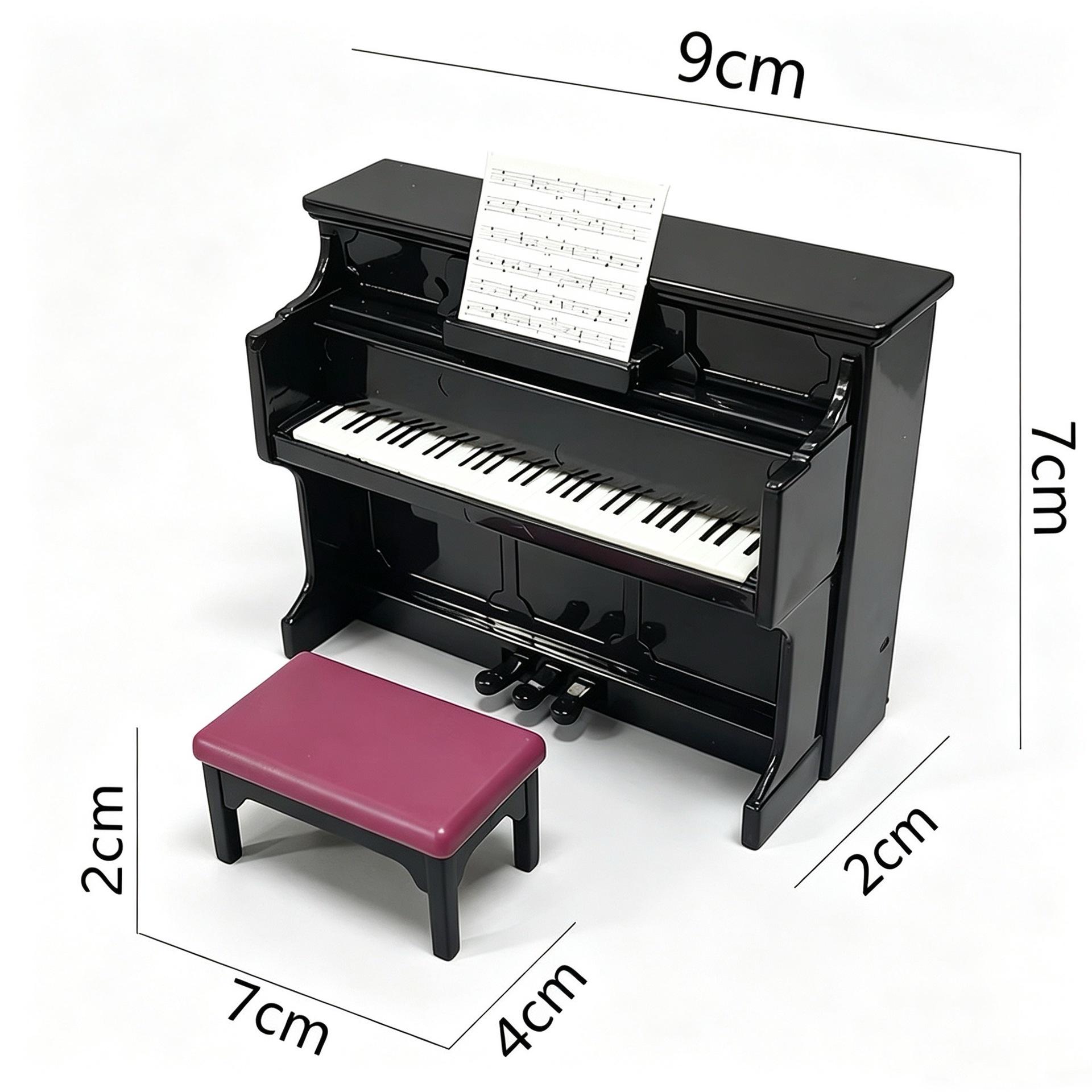 Cross-Border Miniature Piano Model DIY Prop for Playhouse Decor