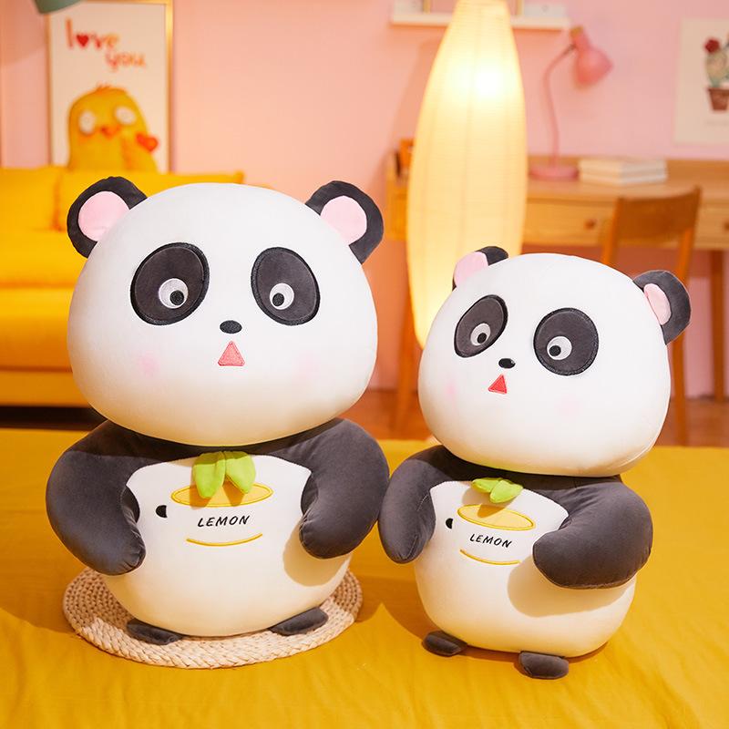 Cute panda plush toy small doll sleeping pillow doll birthday gift rag doll girl hugging bear