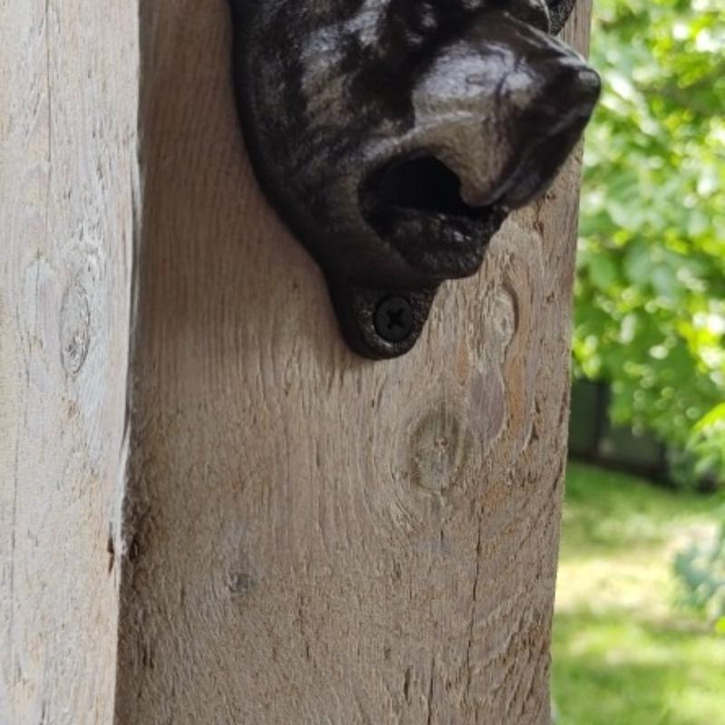 1 st Kreativ gjutjärnsbjörnhuvud flasköppnare väggmonterad ölöppnare för bar restaurang Hållbar fast väggöppnare