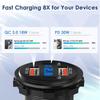 4-Ports USB Quick Chargerwith LED Voltmeter Dual PD And Dual QC3.0 Fast Charge Adapter Waterproof For Car Boat And Motorcycle 12/24V