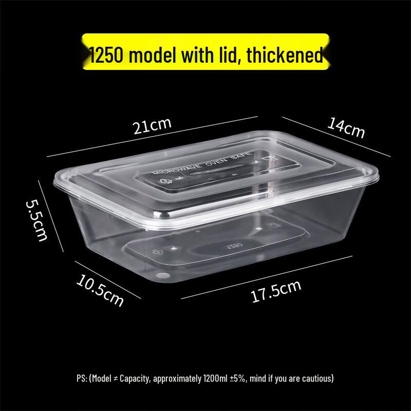 Disposable Rectangular Plastic Food Containers