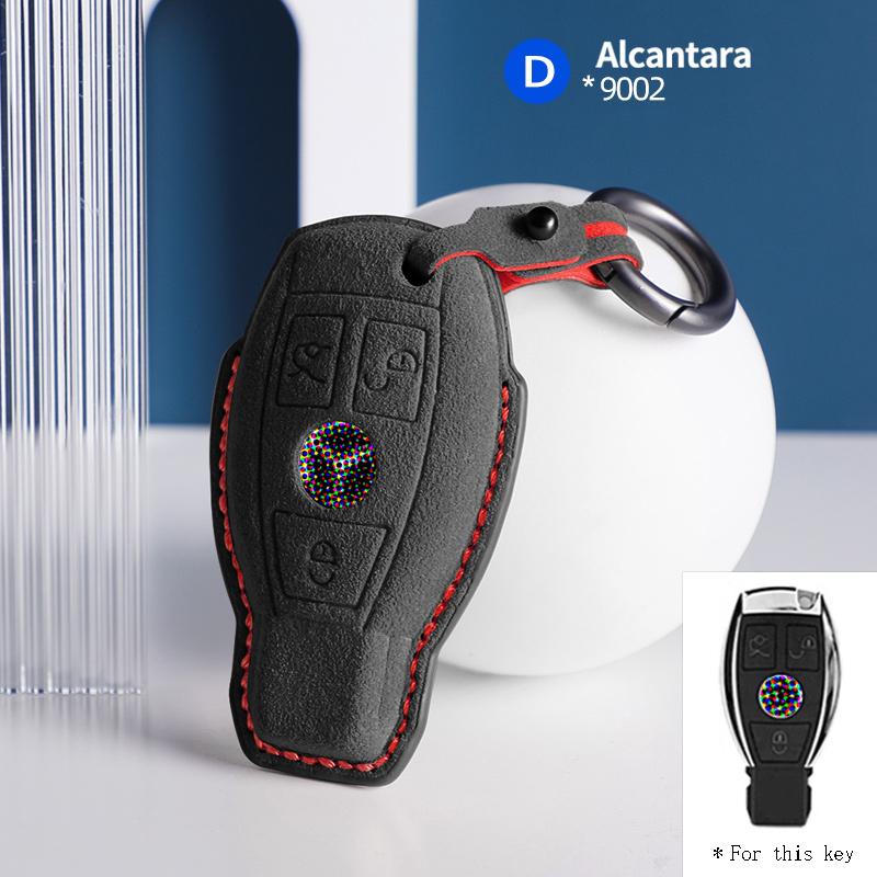 New suede car key case cover protector shell For Mercedes Benz A B C E Class GLS GLA GLK GLC CLS CLA AMG W204 W205 W212 W463