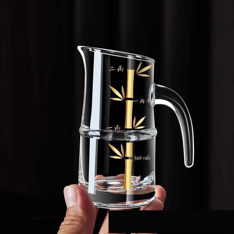 Shijin Gold Bamboo Knot Decanter & Baijiu Cup Set