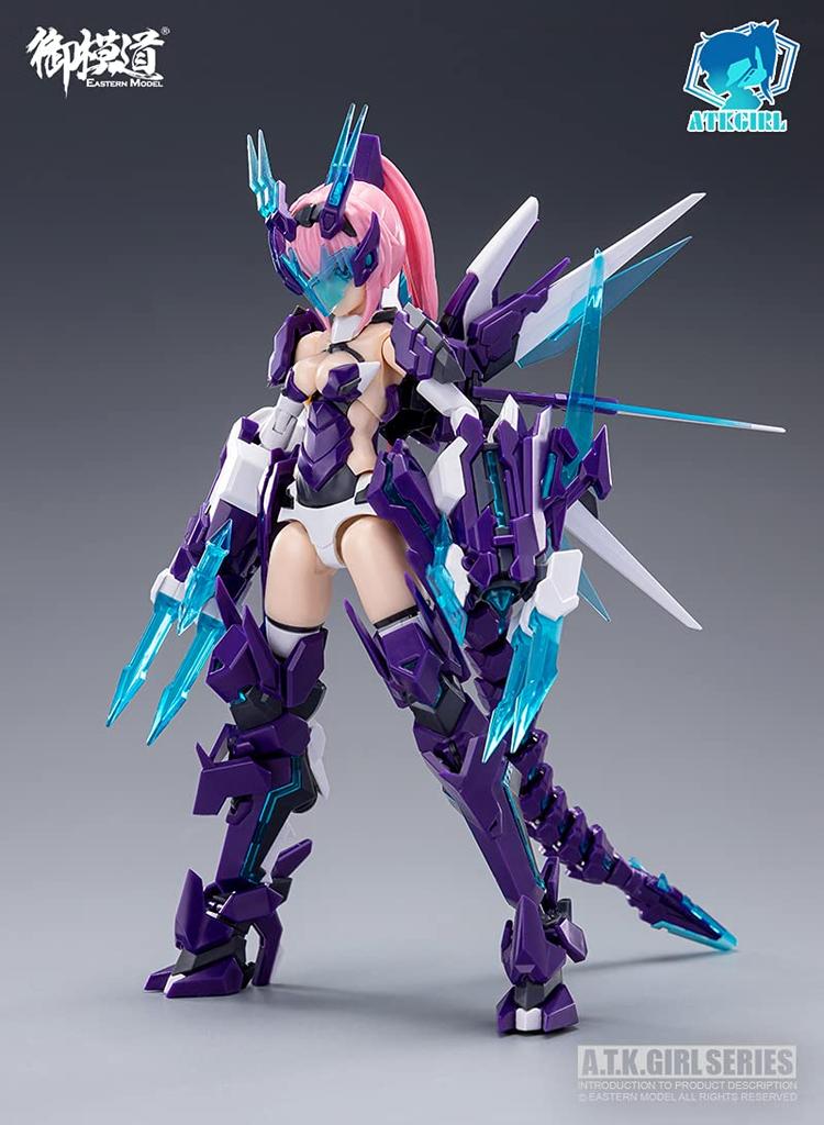 Doyusha Eastern Model ATK Girl Four Sacred Beasts Blue Dragon 1/12 Scale Pre-Colored Plastic Model Kit, Approximately 16cm Tall