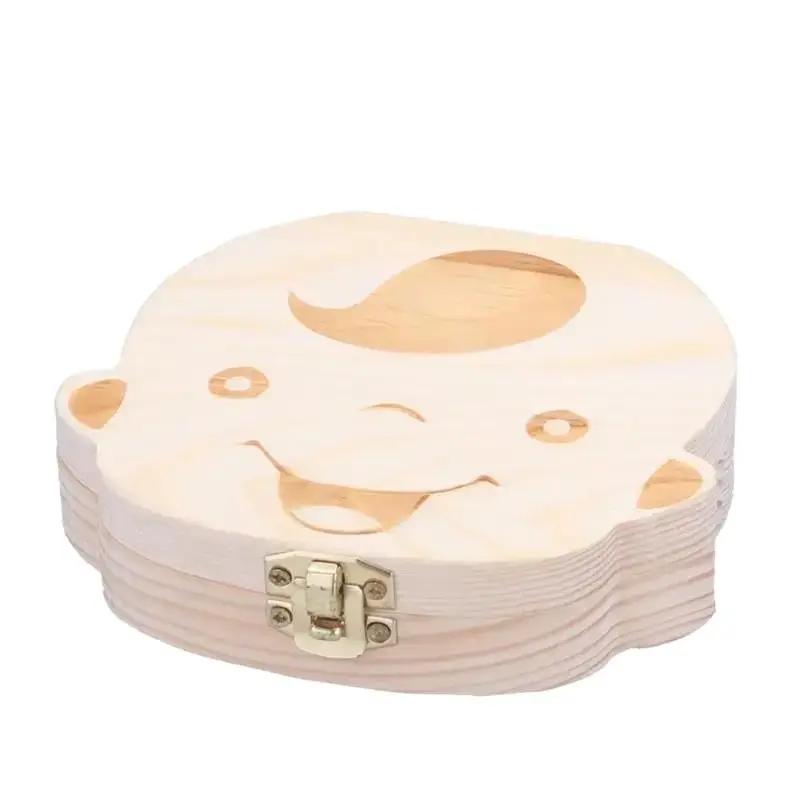 Wooden Baby Teeth Storage Box Teeth Wooden Box Umbilical Cord Tooth Collection Box Infant And Toddler Souvenir Box