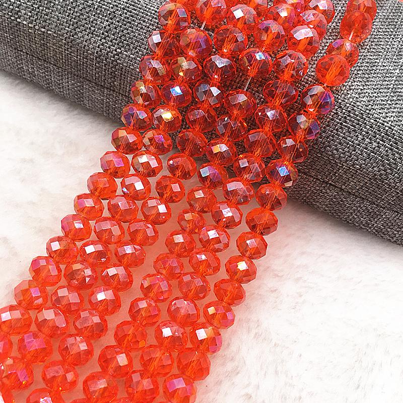 30pcs/lot 8x6mm Rondelle Austria Faceted Crystal Glass Beads,Wheel Beads,Transit Beads For Jewelry Making diy Bracelet Necklace