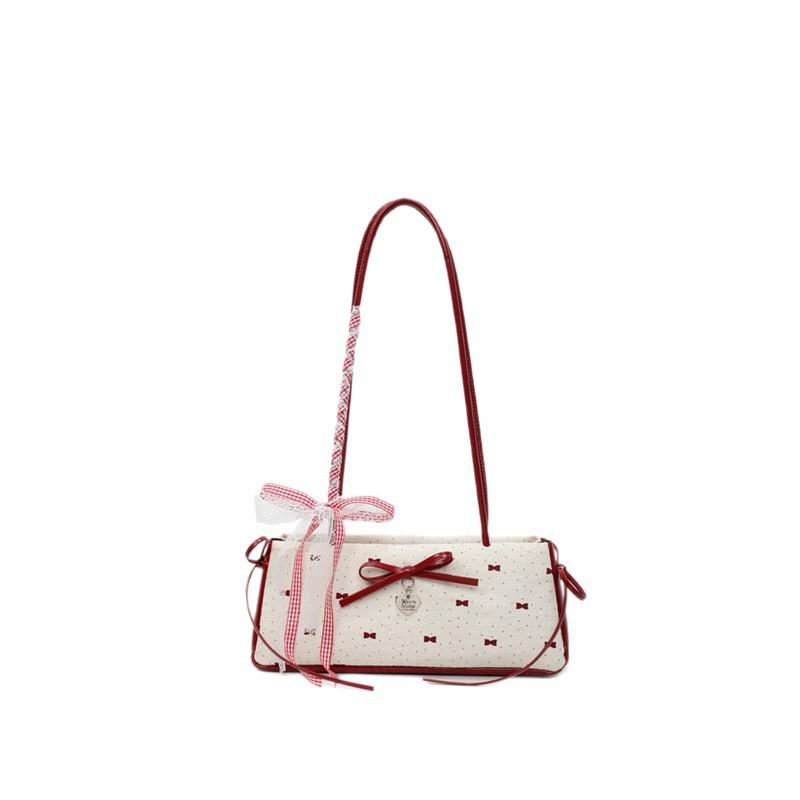 Korean Bow Handbag Fashionable Versatile Pillow Bag Women's High-end Single Shoulder Armpit Bag Wholesale