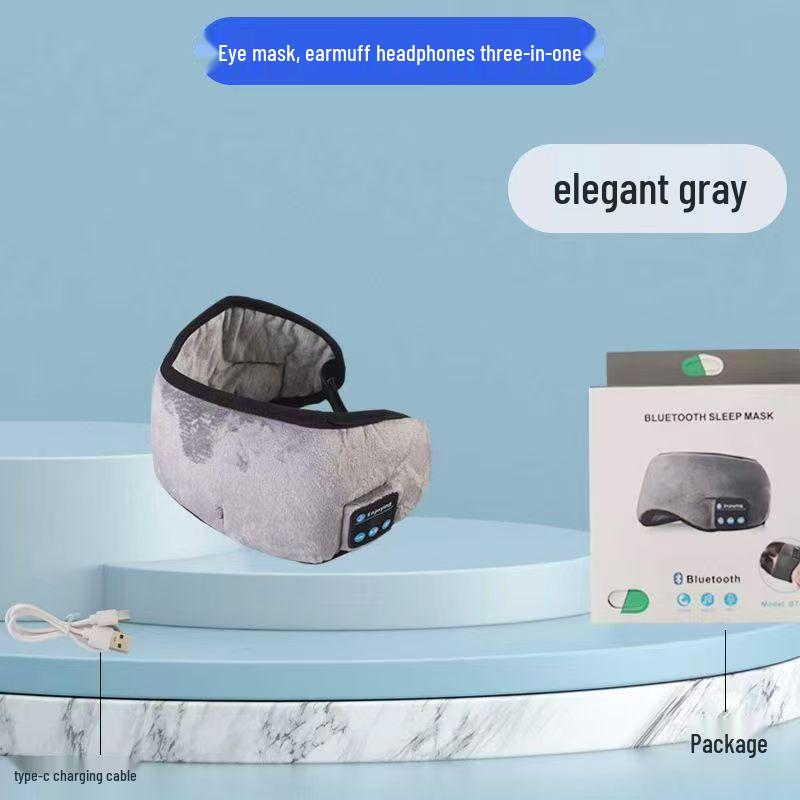 Bluetooth Sleep Mask with Headphones - Wireless, Light-Blocking, for Travel & Dorms, Answer Calls & Enjoy Music