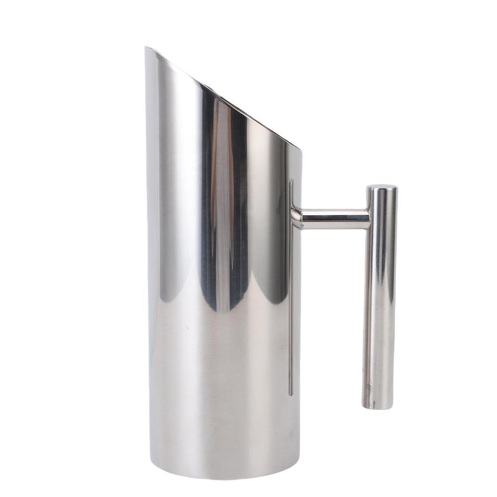 1 Liter Capacity Stainless Steel Water Pitcher Drink Pitcher With Handle  For Bar