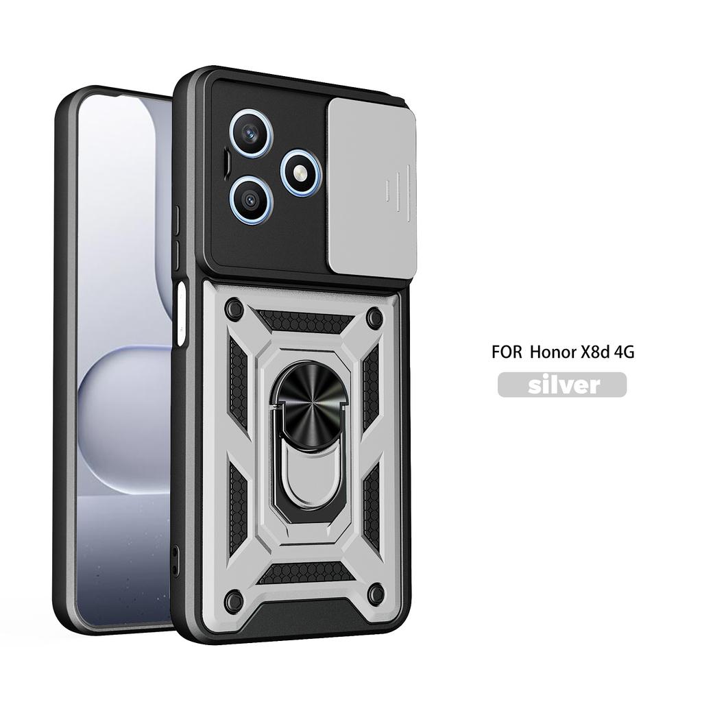 For Honor X8d Case Honor X8D Cover Honor X8D Cases X8D Magnetic Ring Holder Armor Phone Case Slide Camera Protect Back Cover