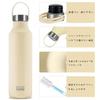 600ml Stainless Steel Water Bottle for Kids, Direct Drinking, Insulated, Hot or Cold, Portable, Stylish, with Bottle Brush, Yellow