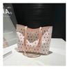 Large Capacity Pu Bag For Women With Bow Cherry Print Design