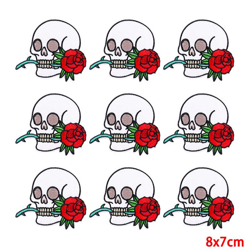 10 Pcs/lot Wholesale Embroidery Patch Iron On Patches For Clothing Patches On Clothes Jackets Decor Applique Sew Supplies