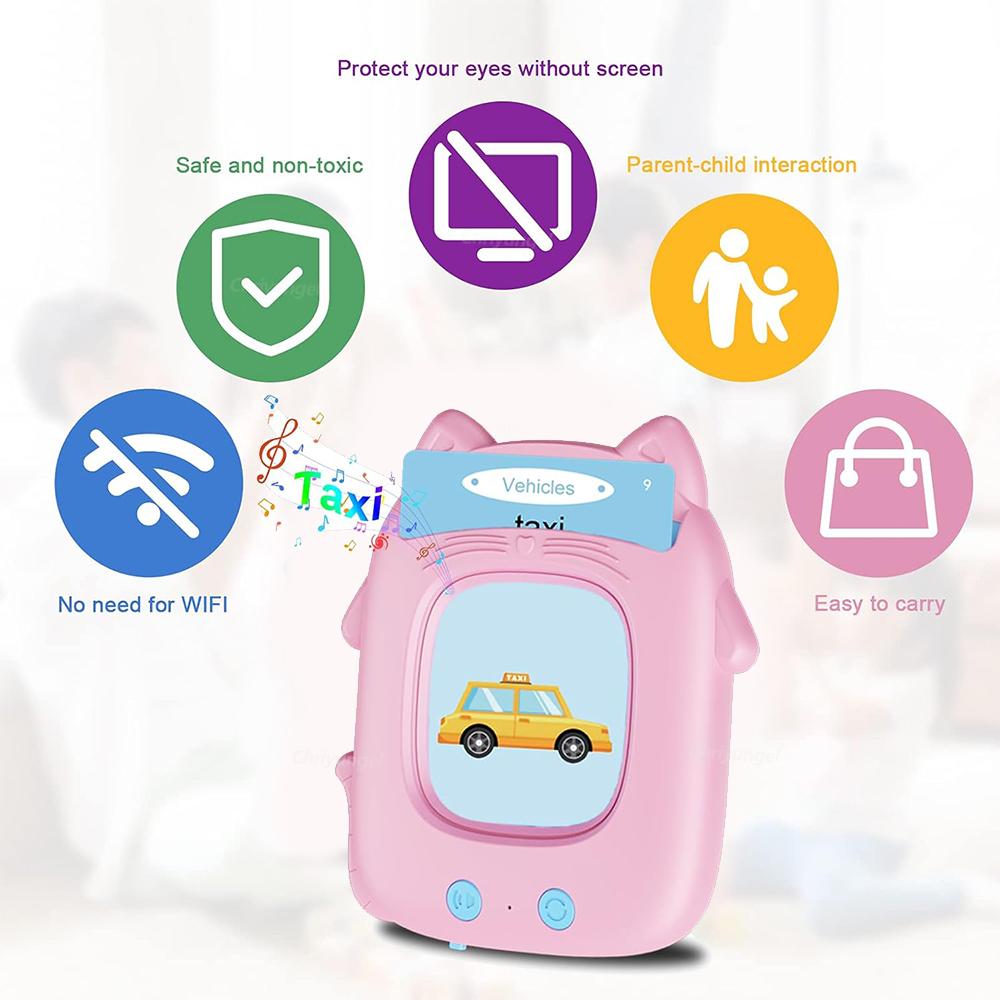 Talking Flashcards Learning Machine For Toddlers English Spanish Italian Arabic Audio Early Educational Toy Gift