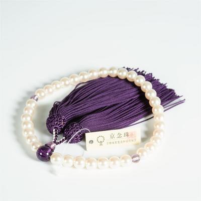 [Sunmany] Authentic Buddhist Prayer Beads, Made In Japan, Kyo-jinju (Kyoto Buddhist Prayer Beads), Izumihari Pearl, Women's, Funeral, Wake,